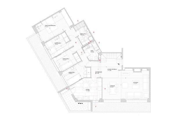 Vivienda Pisuerga.  Barcelona, España.